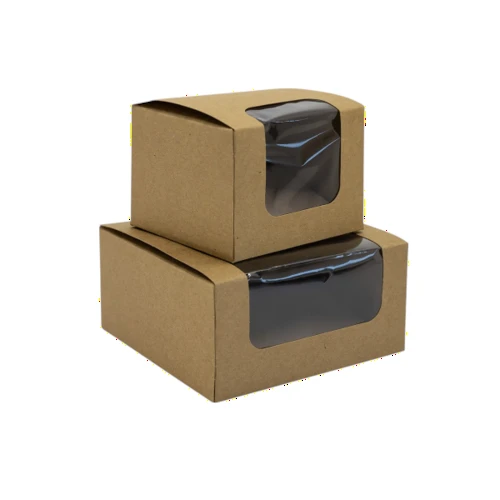 Pojemnik kartonowy z okienkiem łamanym 97x92x71mm dno auto kraft 2szt..webp
