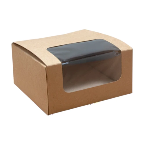 Pojemnik kartonowy z okienkiem łamanym 97x92x71mm dno auto kraft.webp