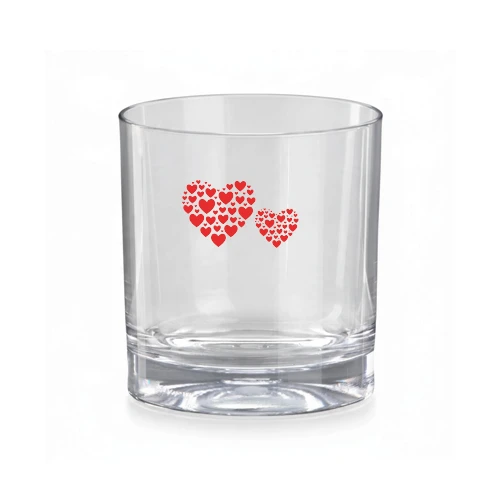Szklanda do Whisky  - szkłopodobna PS 0,2l z logo dwa serca .webp