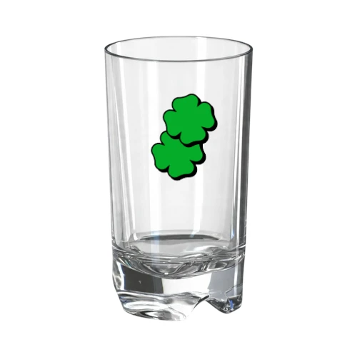 Plastikowa szklanka koktajlowa 0,3l SAN - szkłopodobna PS z logo koniczynki.webp